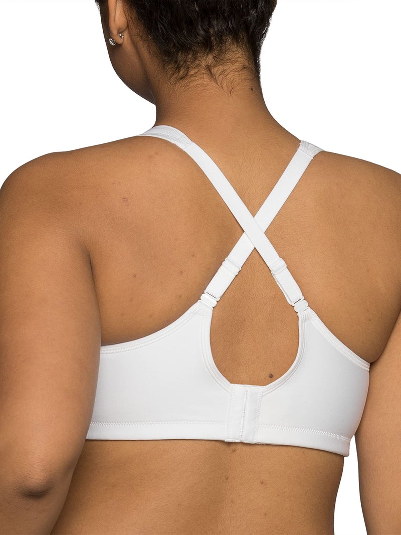 Vanity Fair Womens Medium Impact Sports For Breathable, Moisture Wicking, Padded Cups Up To Ddd Bra, Wireless - White, 44D US - Image 2